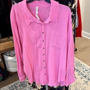 Zenana Pink Cotton Top